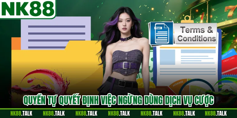 Quyền tự quyết định việc ngừng dùng dịch vụ cược